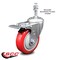 Service Caster 4 Inch Red Polyurethane Swivel 10mm Stem Caster with Total Lock Brake SCC SCC-TSTTL20S414-PPUB-RED-M1015 - alternate 1